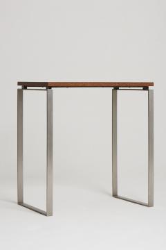 Modernist Steel and Palmwood Console Table - 2222374