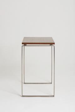 Modernist Steel and Palmwood Console Table - 2222377