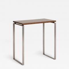 Modernist Steel and Palmwood Console Table - 2223519