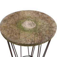 Modernist Stone top Iron Garden Table - 4738486