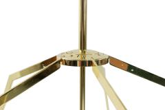 Modernist Style Brass and Amber Glass Pendant Lamps - 4161931