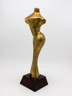 Modernist Style Female Brass Sculpture USA 1970s - 4291436
