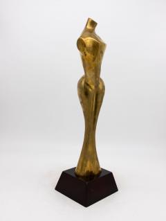 Modernist Style Female Brass Sculpture USA 1970s - 4291441