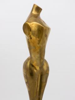 Modernist Style Female Brass Sculpture USA 1970s - 4291442