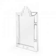 Modernist Tessellated Geometric Mirror with Stepped Beveled Detailing - 3108821