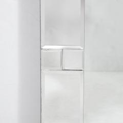 Modernist Tessellated Geometric Mirror with Stepped Beveled Detailing - 3108826