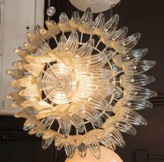 Modernist Three Tier Palma Chandelier in Murano Glass and Brass Fittings - 1559938