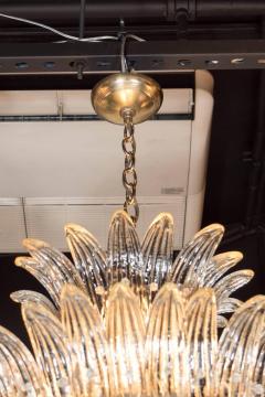 Modernist Three Tier Palma Chandelier in Murano Glass and Brass Fittings - 1560420