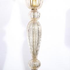 Modernist Torchiere in Amber Handblown Murano Glass w 24kt Gold Bands - 4141930