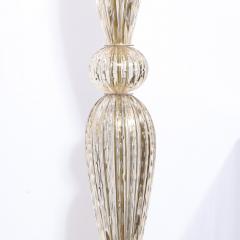Modernist Torchiere in Amber Handblown Murano Glass w 24kt Gold Bands - 4141940