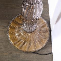 Modernist Torchiere in Smoked Handblown Murano Glass w 24kt Gold Bands - 4141999