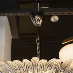 Modernist Translucent Three Tier Palma Hand Blown Murano Glass Chandelier - 1559916
