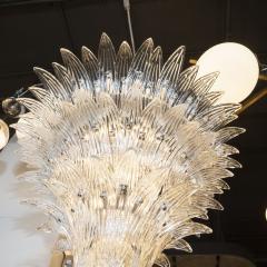Modernist Translucent Three Tier Palma Hand Blown Murano Glass Chandelier - 1560012