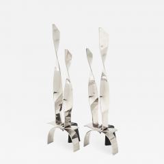 Modernist Twist Andirons - 868745