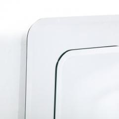 Modernist Two Tier Mirror w Rounded Beveled Edges Custom for High Style Deco - 3108988