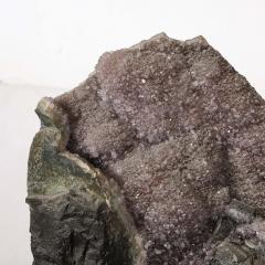 Modernist Uruguayan Amethyst Rock Crystal Specimen on Black Lacquer Base - 3523694