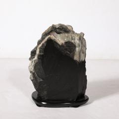 Modernist Uruguayan Amethyst Rock Crystal Specimen on Black Lacquer Base - 3523808