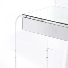 Modernist Vanity Table in Lucite Mirrored Glass - 3197934