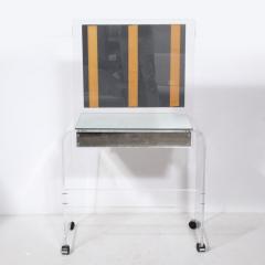Modernist Vanity Table in Lucite Mirrored Glass - 3198032