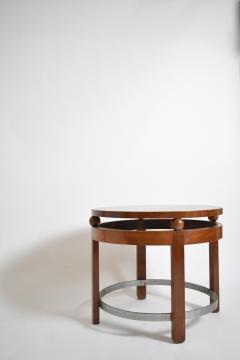Modernist round wooden pedestal table 1930s - 4684390