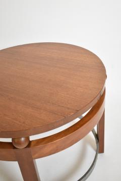 Modernist round wooden pedestal table 1930s - 4684391