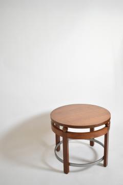 Modernist round wooden pedestal table 1930s - 4684392