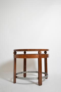 Modernist round wooden pedestal table 1930s - 4684393