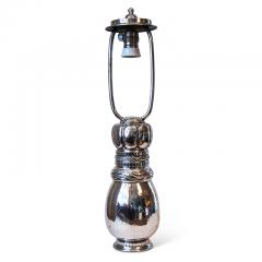 Mogens Ballin Extraordinary Art Nouveau Silver Lamp by Mogen Ballin for Pter Herz - 1206315