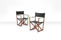 Mogens Koch Pair of Mogens Koch MK 16 foldable armchairs Denmark 1930s - 787753