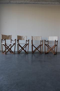 Mogens Koch Set of 4 MK16 Folding Safari Chairs by Mogens Koch for Cado Denmark - 4580914