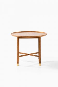 Mogens Lassen Mogens Lassen Attrib Coffee Table in Brass Elm Walnut by K Thomsen 1940s - 4699373