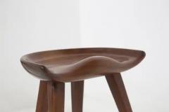 Mogens Lassen Mogens Lassen Pair of Carved Wooden Stools - 3676243