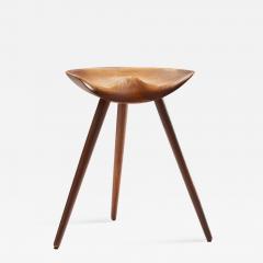 Mogens Lassen Mogens Lassen Stool in Solid Teak Mounted on Three Tapering Legs Denmark 1942 - 1432617