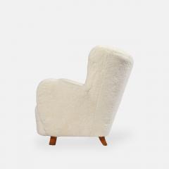Mogens Lassen Rare Sofa in Ivory Sheepskin by Mogens Lassen - 4196964