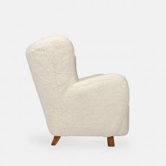 Mogens Lassen Rare Sofa in Ivory Sheepskin by Mogens Lassen - 4196967