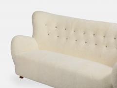 Mogens Lassen Rare Sofa in Ivory Sheepskin by Mogens Lassen - 4196969