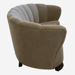 Mohair Art Deco Danish Banana Sofa - 2614034