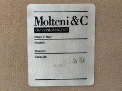 Molteni C Cream Leather Chrome King Size Bedframe Italy 21st C  - 4340288