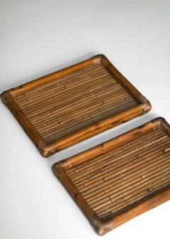 Molto Rectangular Bamboo Trays Set of 2 - 3347666