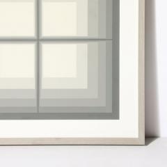 Mon Levinson Mon Levinson Modernist Abstract Geometric Screen Print in Grey Squares - 3554282