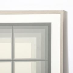 Mon Levinson Mon Levinson Modernist Abstract Geometric Screen Print in Grey Squares - 3554283