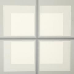 Mon Levinson Mon Levinson Modernist Abstract Geometric Screen Print in Grey Squares - 3554284
