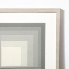 Mon Levinson Mon Levinson Modernist Abstract Geometric Screen Print in Grey Squares - 3554286