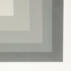 Mon Levinson Mon Levinson Modernist Abstract Geometric Screen Print in Grey Squares - 3554287