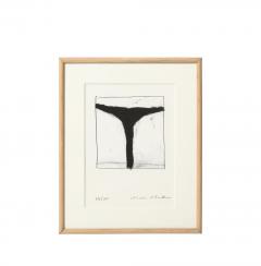 Mona Mark Mid Century Modernist Abstract Lithograph in White and Black Signed Mona Mark - 3899306