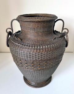 Monden Kogyoku Early Japanese Bamboo Flower Basket Hahakago by Monden Kogyoku Original Box - 4801162