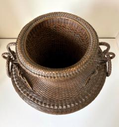 Monden Kogyoku Early Japanese Bamboo Flower Basket Hahakago by Monden Kogyoku Original Box - 4801163