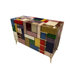 Mondrian Murano Glass Chest of Drawers - 3956482