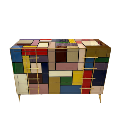 Mondrian Murano Glass Chest of Drawers - 3956506