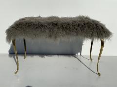 Mongolian Fur Bench Footrest - 865949